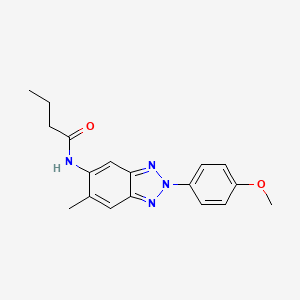 molecular formula C18H20N4O2 B4620781 N-[2-(4-甲氧基苯基)-6-甲基-2H-1,2,3-苯并三唑-5-基]丁酰胺 