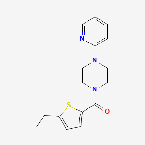 molecular formula C16H19N3OS B4620797 1-[(5-ethyl-2-thienyl)carbonyl]-4-(2-pyridinyl)piperazine 
