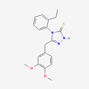 molecular formula C19H21N3O2S B4620802 5-(3,4-dimethoxybenzyl)-4-(2-ethylphenyl)-4H-1,2,4-triazole-3-thiol 