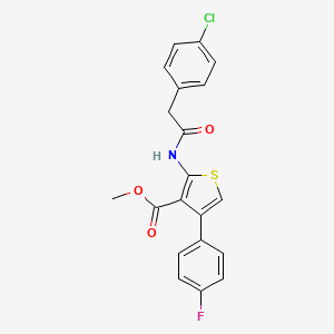 molecular formula C20H15ClFNO3S B4620808 2-{[(4-氯苯基)乙酰基]氨基}-4-(4-氟苯基)-3-噻吩甲酸甲酯 