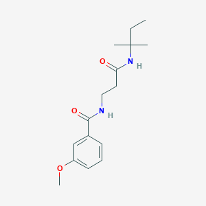 molecular formula C16H24N2O3 B4620820 N-{3-[(1,1-dimethylpropyl)amino]-3-oxopropyl}-3-methoxybenzamide 