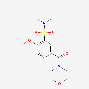 molecular formula C16H24N2O5S B4620831 N,N-diethyl-2-methoxy-5-(4-morpholinylcarbonyl)benzenesulfonamide 