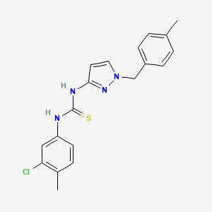 N-(3-chloro-4-methylphenyl)-N'-[1-(4-methylbenzyl)-1H-pyrazol-3-yl]thiourea