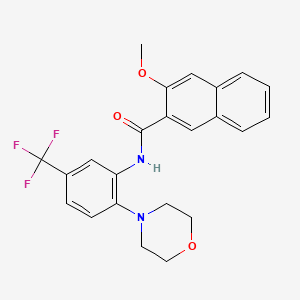 3-methoxy-N-[2-(4-morpholinyl)-5-(trifluoromethyl)phenyl]-2-naphthamide