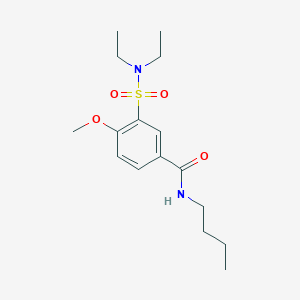 molecular formula C16H26N2O4S B4620882 N-butyl-3-[(diethylamino)sulfonyl]-4-methoxybenzamide 