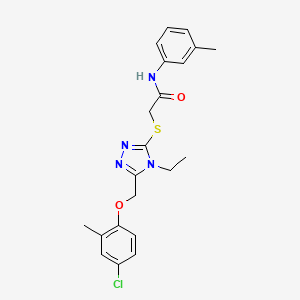 2-({5-[(4-chloro-2-methylphenoxy)methyl]-4-ethyl-4H-1,2,4-triazol-3-yl}thio)-N-(3-methylphenyl)acetamide