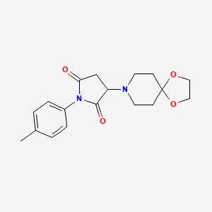 3-(1,4-dioxa-8-azaspiro[4.5]dec-8-yl)-1-(4-methylphenyl)-2,5-pyrrolidinedione