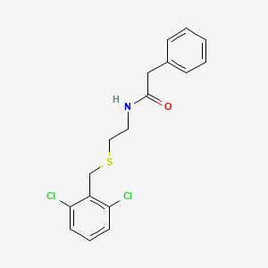 N-{2-[(2,6-dichlorobenzyl)thio]ethyl}-2-phenylacetamide