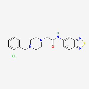 N-2,1,3-benzothiadiazol-5-yl-2-[4-(2-chlorobenzyl)-1-piperazinyl]acetamide