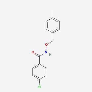 molecular formula C15H14ClNO2 B4620937 4-氯基-N-[(4-甲基苄基)氧基]苯甲酰胺 