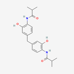 molecular formula C21H26N2O4 B4620945 N,N'-[methylenebis(2-hydroxy-4,1-phenylene)]bis(2-methylpropanamide) 