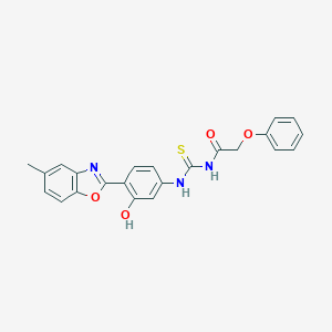 N-[3-hydroxy-4-(5-methyl-1,3-benzoxazol-2-yl)phenyl]-N'-(phenoxyacetyl)thiourea