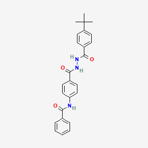 molecular formula C25H25N3O3 B4620969 N-(4-{[2-(4-tert-butylbenzoyl)hydrazino]carbonyl}phenyl)benzamide 