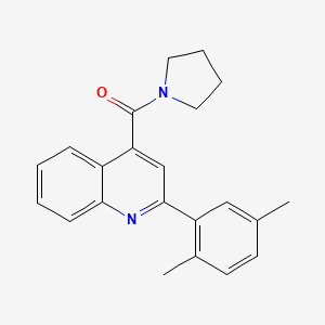 2-(2,5-dimethylphenyl)-4-(1-pyrrolidinylcarbonyl)quinoline