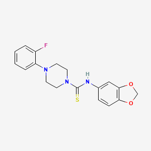 molecular formula C18H18FN3O2S B4621010 N-1,3-benzodioxol-5-yl-4-(2-fluorophenyl)-1-piperazinecarbothioamide 