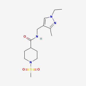 N-[(1-ethyl-3-methyl-1H-pyrazol-4-yl)methyl]-1-(methylsulfonyl)-4-piperidinecarboxamide