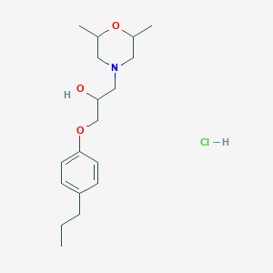 1-(2,6-dimethyl-4-morpholinyl)-3-(4-propylphenoxy)-2-propanol hydrochloride