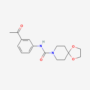 molecular formula C16H20N2O4 B4621042 N-(3-acetylphenyl)-1,4-dioxa-8-azaspiro[4.5]decane-8-carboxamide 