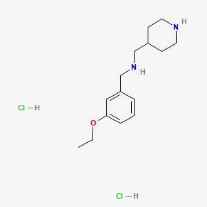 molecular formula C15H26Cl2N2O B4621048 (3-ethoxybenzyl)(4-piperidinylmethyl)amine dihydrochloride 