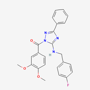 molecular formula C24H21FN4O3 B4621085 1-(3,4-dimethoxybenzoyl)-N-(4-fluorobenzyl)-3-phenyl-1H-1,2,4-triazol-5-amine 