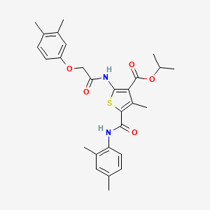 isopropyl 2-{[(3,4-dimethylphenoxy)acetyl]amino}-5-{[(2,4-dimethylphenyl)amino]carbonyl}-4-methyl-3-thiophenecarboxylate