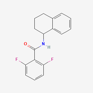 molecular formula C17H15F2NO B4621128 2,6-difluoro-N-(1,2,3,4-tetrahydro-1-naphthalenyl)benzamide 