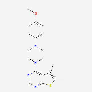 4-[4-(4-methoxyphenyl)-1-piperazinyl]-5,6-dimethylthieno[2,3-d]pyrimidine