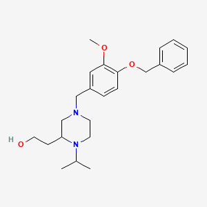 2-{4-[4-(benzyloxy)-3-methoxybenzyl]-1-isopropyl-2-piperazinyl}ethanol