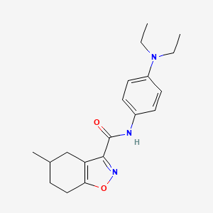 molecular formula C19H25N3O2 B4621198 N-[4-(diethylamino)phenyl]-5-methyl-4,5,6,7-tetrahydro-1,2-benzisoxazole-3-carboxamide 
