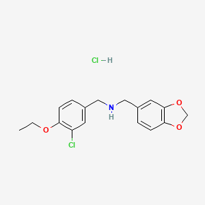 molecular formula C17H19Cl2NO3 B4621210 (1,3-benzodioxol-5-ylmethyl)(3-chloro-4-ethoxybenzyl)amine hydrochloride 