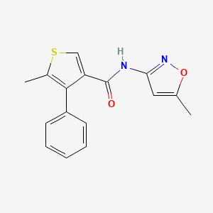 molecular formula C16H14N2O2S B4621222 5-甲基-N-(5-甲基-3-异恶唑基)-4-苯基-3-噻吩甲酰胺 