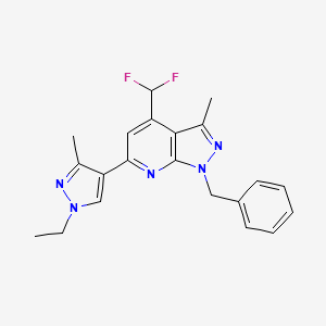 1-benzyl-4-(difluoromethyl)-6-(1-ethyl-3-methyl-1H-pyrazol-4-yl)-3-methyl-1H-pyrazolo[3,4-b]pyridine