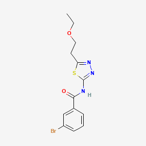 molecular formula C13H14BrN3O2S B4621259 3-bromo-N-[5-(2-ethoxyethyl)-1,3,4-thiadiazol-2-yl]benzamide 