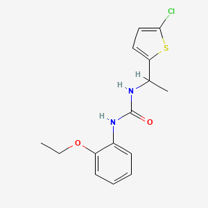 molecular formula C15H17ClN2O2S B4621263 N-[1-(5-氯-2-噻吩基)乙基]-N'-(2-乙氧基苯基)脲 
