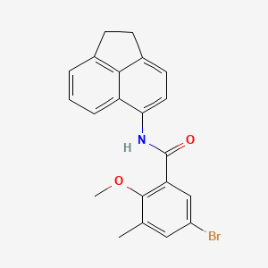 molecular formula C21H18BrNO2 B4621285 5-bromo-N-(1,2-dihydro-5-acenaphthylenyl)-2-methoxy-3-methylbenzamide 
