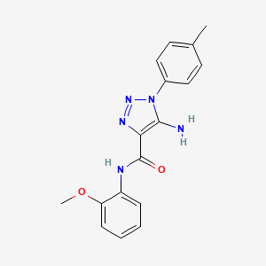 molecular formula C17H17N5O2 B4621304 5-amino-N-(2-methoxyphenyl)-1-(4-methylphenyl)-1H-1,2,3-triazole-4-carboxamide CAS No. 951894-17-0