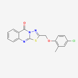 molecular formula C17H12ClN3O2S B4621323 2-[(4-chloro-2-methylphenoxy)methyl]-5H-[1,3,4]thiadiazolo[2,3-b]quinazolin-5-one 