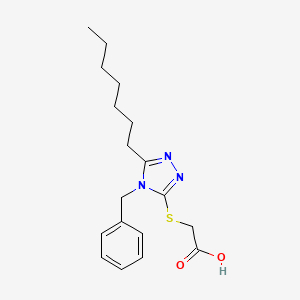 molecular formula C18H25N3O2S B4621324 [(4-benzyl-5-heptyl-4H-1,2,4-triazol-3-yl)thio]acetic acid 