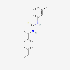 molecular formula C19H24N2S B4621334 N-(3-methylphenyl)-N'-[1-(4-propylphenyl)ethyl]thiourea 