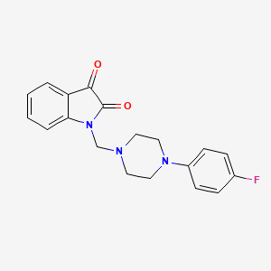 molecular formula C19H18FN3O2 B4621349 1-{[4-(4-氟苯基)-1-哌嗪基]甲基}-1H-吲哚-2,3-二酮 