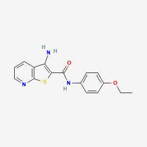 molecular formula C16H15N3O2S B4621362 3-amino-N-(4-ethoxyphenyl)thieno[2,3-b]pyridine-2-carboxamide 