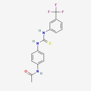 molecular formula C16H14F3N3OS B4621366 N-{4-[({[3-(三氟甲基)苯基]氨基}碳硫酰)氨基]苯基}乙酰胺 