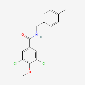 molecular formula C16H15Cl2NO2 B4621369 3,5-dichloro-4-methoxy-N-(4-methylbenzyl)benzamide 