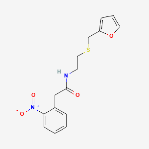 molecular formula C15H16N2O4S B4621377 N-{2-[(2-呋喃甲基)硫代]乙基}-2-(2-硝基苯基)乙酰胺 
