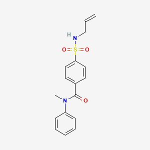 molecular formula C17H18N2O3S B4621408 4-[(allylamino)sulfonyl]-N-methyl-N-phenylbenzamide 