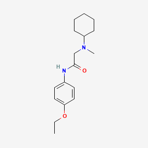 molecular formula C17H26N2O2 B4621412 N~2~-cyclohexyl-N~1~-(4-ethoxyphenyl)-N~2~-methylglycinamide 
