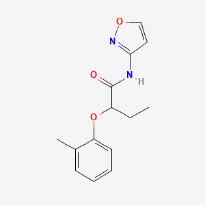 molecular formula C14H16N2O3 B4621435 N-3-异恶唑基-2-(2-甲基苯氧基)丁酰胺 