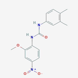 molecular formula C16H17N3O4 B4621442 N-(3,4-二甲苯基)-N'-(2-甲氧基-4-硝基苯基)脲 
