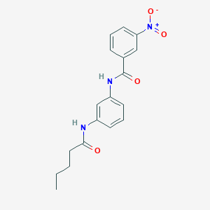 molecular formula C18H19N3O4 B4621492 3-硝基-N-[3-(戊酰氨基)苯基]苯甲酰胺 