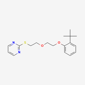 molecular formula C18H24N2O2S B4621521 2-({2-[2-(2-tert-butylphenoxy)ethoxy]ethyl}thio)pyrimidine 
